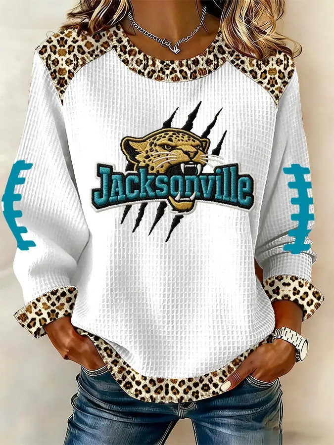 Jacksonville Jaguars Sweatshirt Women's Jacksonville Jaguars Merch Football Fan Clothing