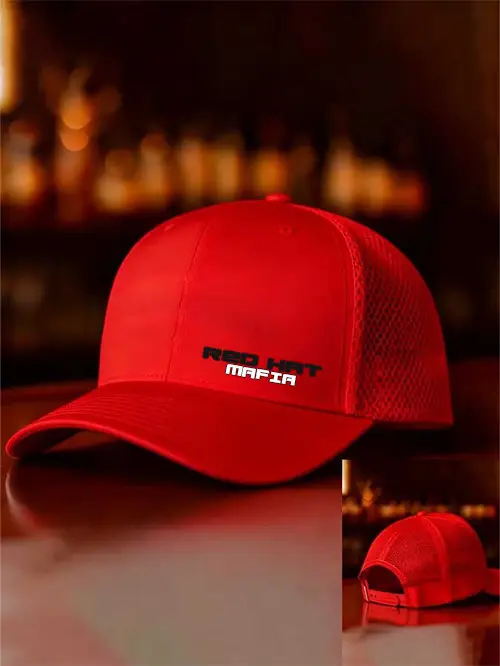 Jamie Miller Red Hat Mafia Trucker Hat Racing Team Cap Gifts For Racing Car Lovers