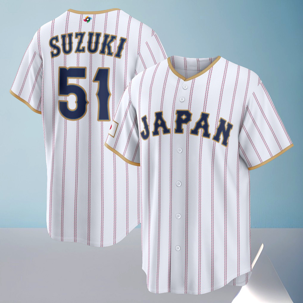 Japan Baseball Seiya Suzuki 2026 World Baseball Classic Home Stadium Jersey Best Gift For Baseball Lovers