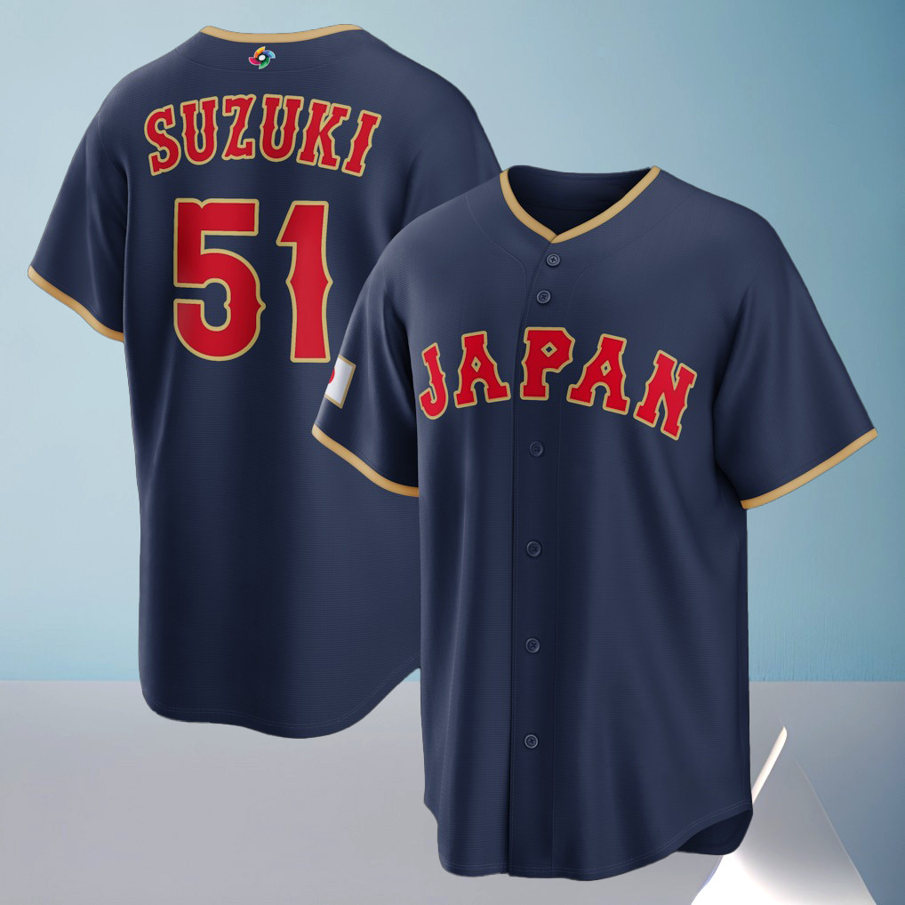 Japan Baseball Seiya Suzuki 2026 World Baseball Classic Road Stadium Jersey Best Gift For Baseball Lovers