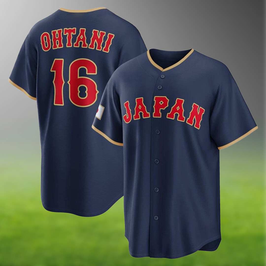 Japan Baseball Shohei Ohtani #16 Jersey 2026 World Baseball Classic Men's Apparel