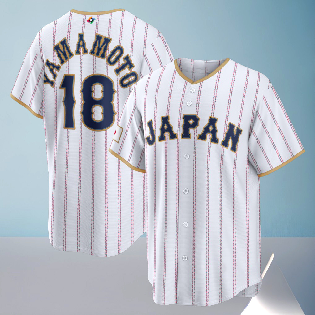 Japan Baseball Yoshinobu Yamamoto 2026 World Baseball Classic Home Stadium Jersey Best Gift For Baseball Lovers