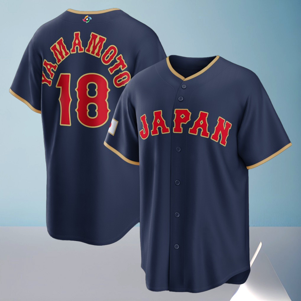 Japan Baseball Yoshinobu Yamamoto 2026 World Baseball Classic Road Stadium Jersey Best Gift For Baseball Lovers