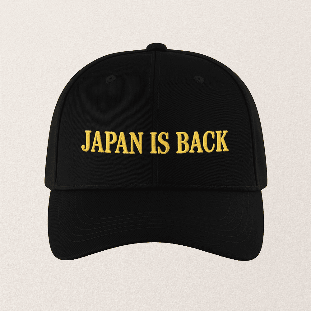Japan Is Back Hat 104 White Gold Japan Is Back Ball Cap Merchandise Gift Items