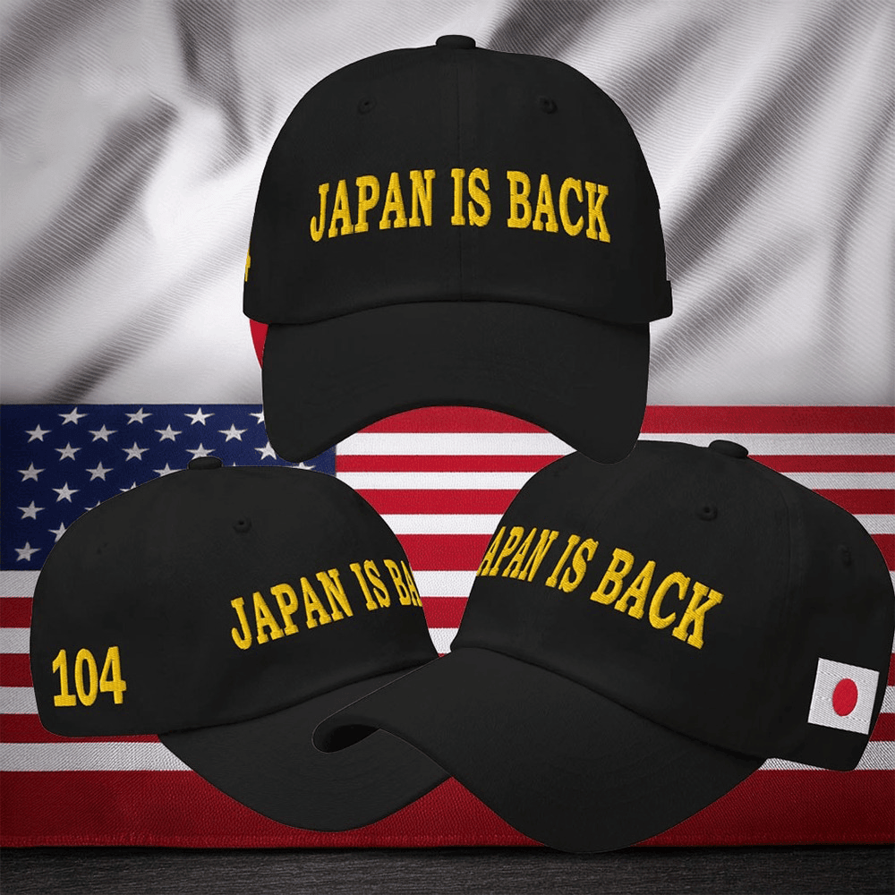 Japan Is Back Hat 104 White Gold Japan Is Back Cap Merchandise Gifts For Men Women
