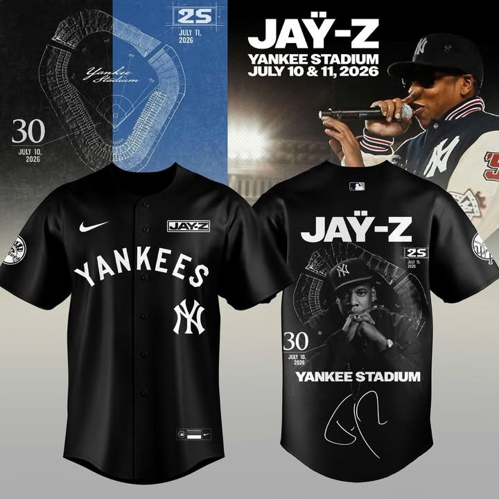 JAY-Z X New York Yankees 2026 Jersey Jay-Z Yankees Stadium Concert Merch Music Gift