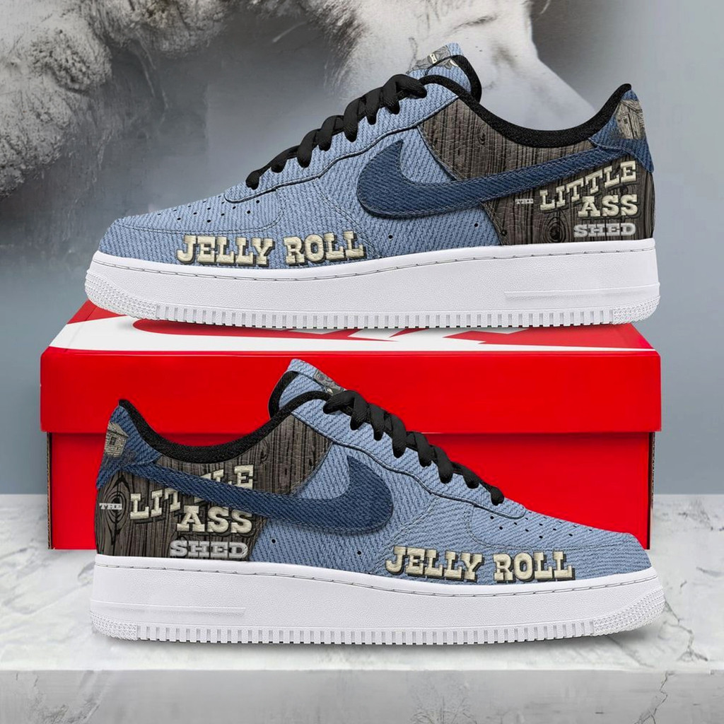 Jelly Roll The Little Ass Shed Air Force 1 Shoes Sneakers Jelly Roll Merch Gifts For Rapper Fan