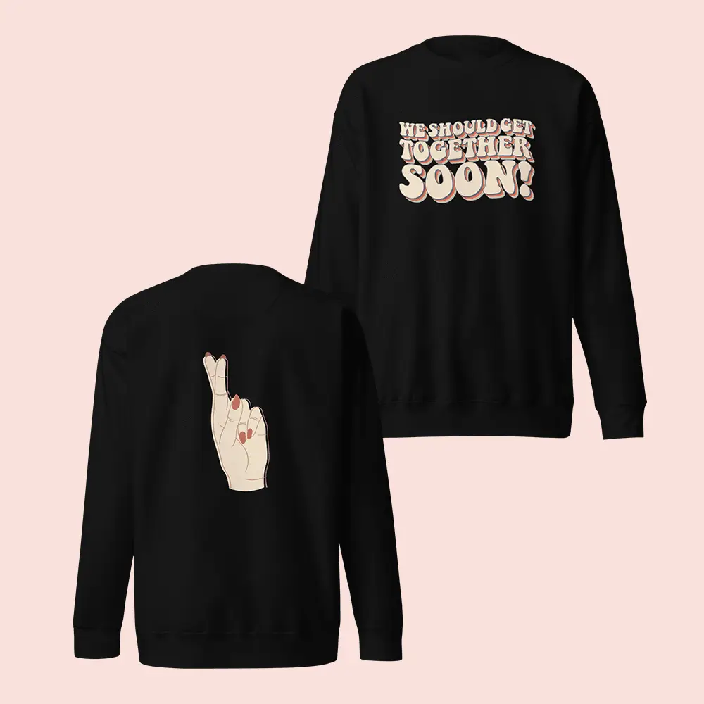 Jen Hamilton Merch We Should Get Together Soon Sweatshirt Korean Finger Heart Apparel Gifts