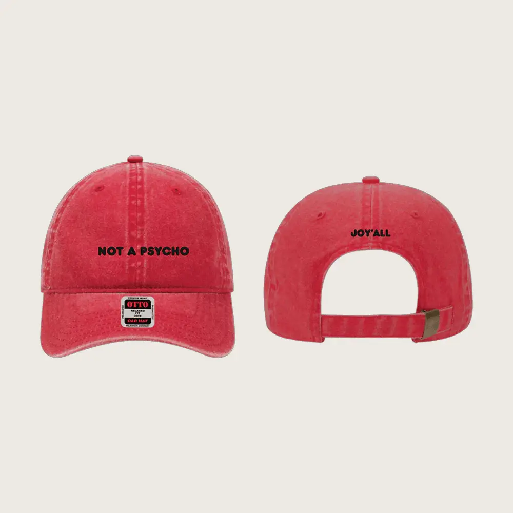 Jenny Lewis Merch Not A Psycho Embroidered Hat Christmas Presents For Boyfriend -WearandDecor