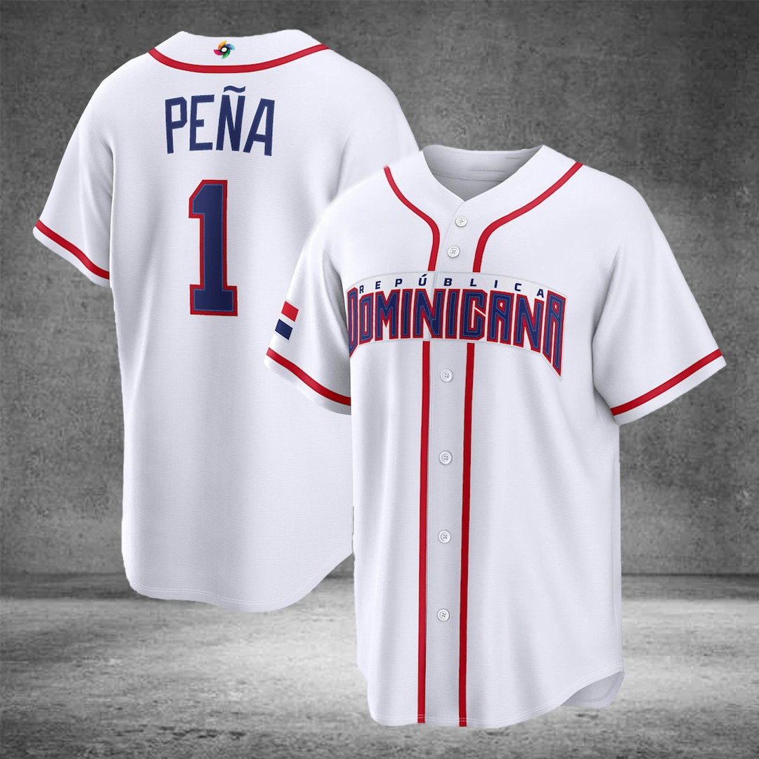 Jeremy Pena Dominican Republic Baseball 2026 World Baseball Classic Home Stadium Jersey