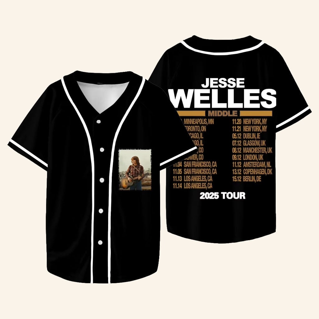 Jesse Welles Merch Middle Tour 2025 Jersey Cool Gifts For Music Lovers - WearandDecor