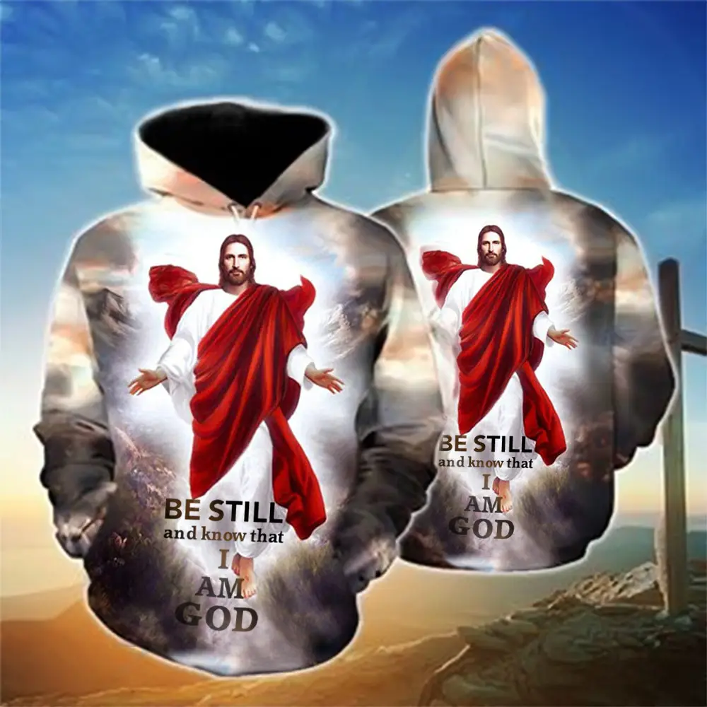 Jesus Be Still And Know That I Am God Hoodie Christian Merch
