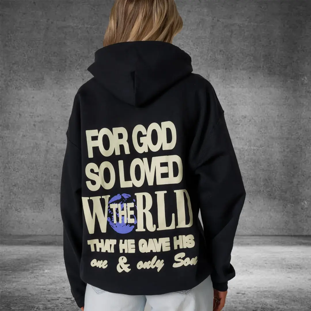 Jesus Loves You Merch For God So Loved The World Hoodie Christian Faith Gift