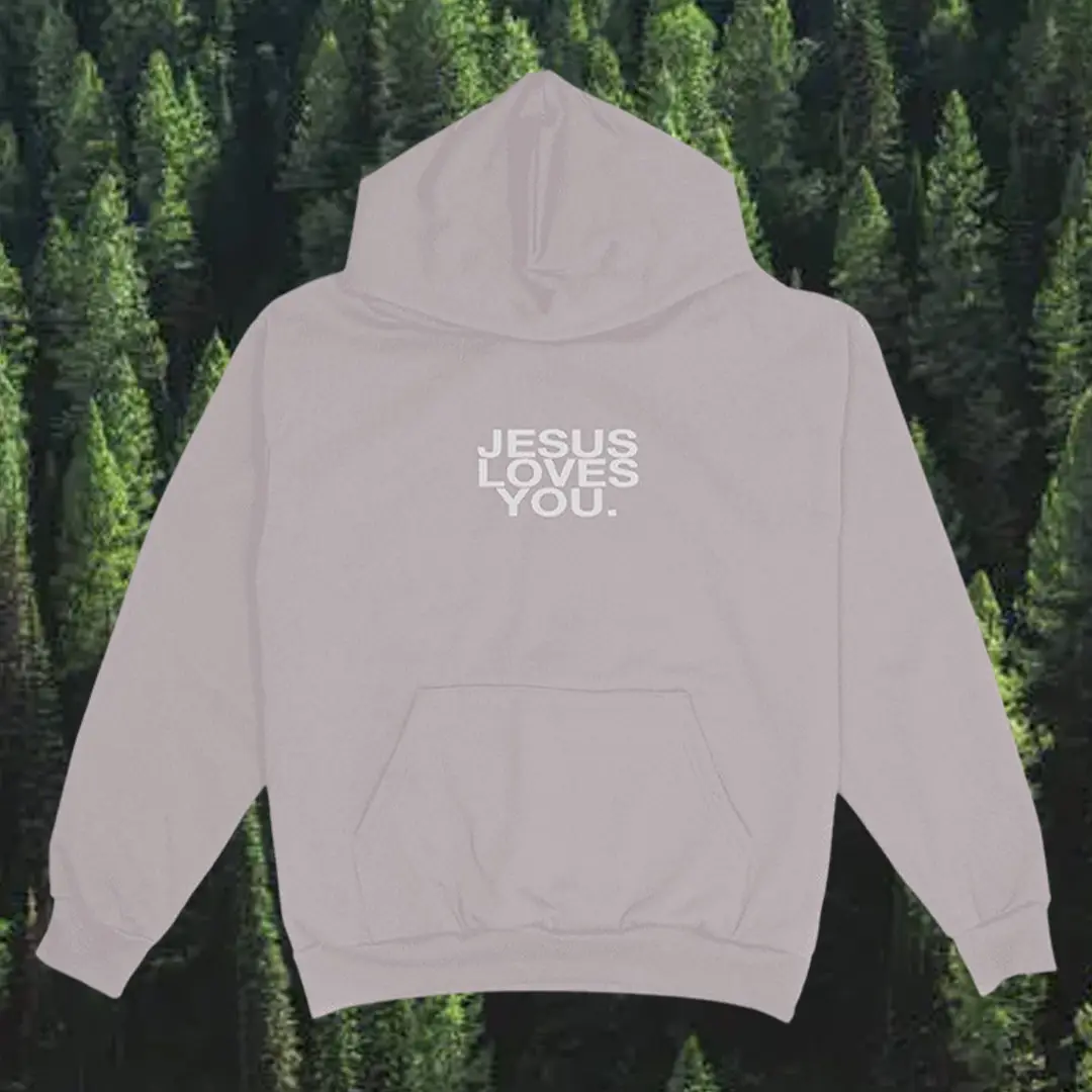 Jesus Loves You Merch Lunar Mist Logo Hoodie JLY Apparel Gift for Christians