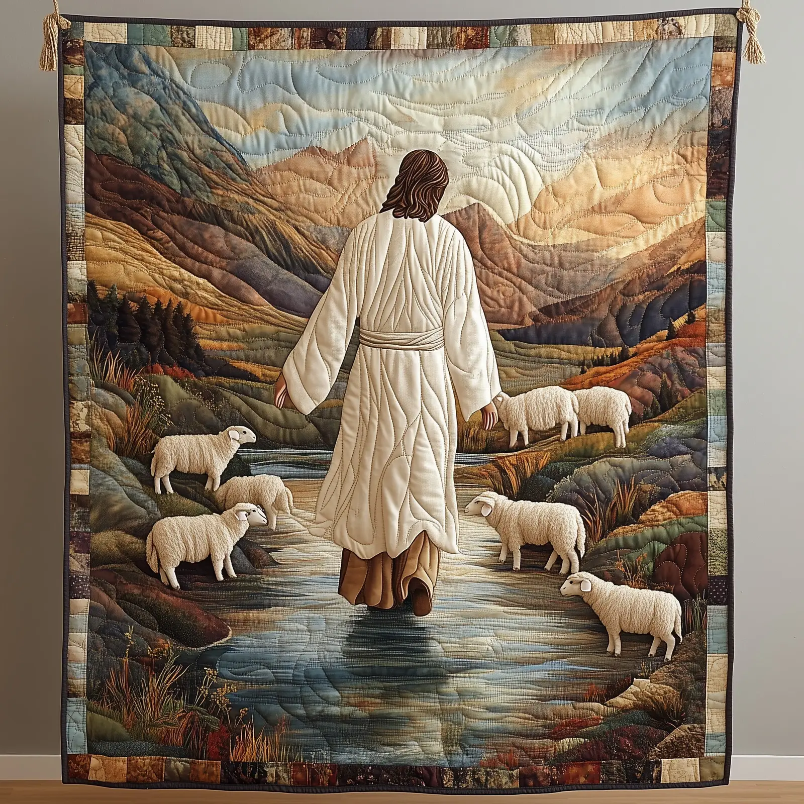 Jesus Quilted Blanket Autumn Inspired Bedroom Unique Gift Ideas For Mother