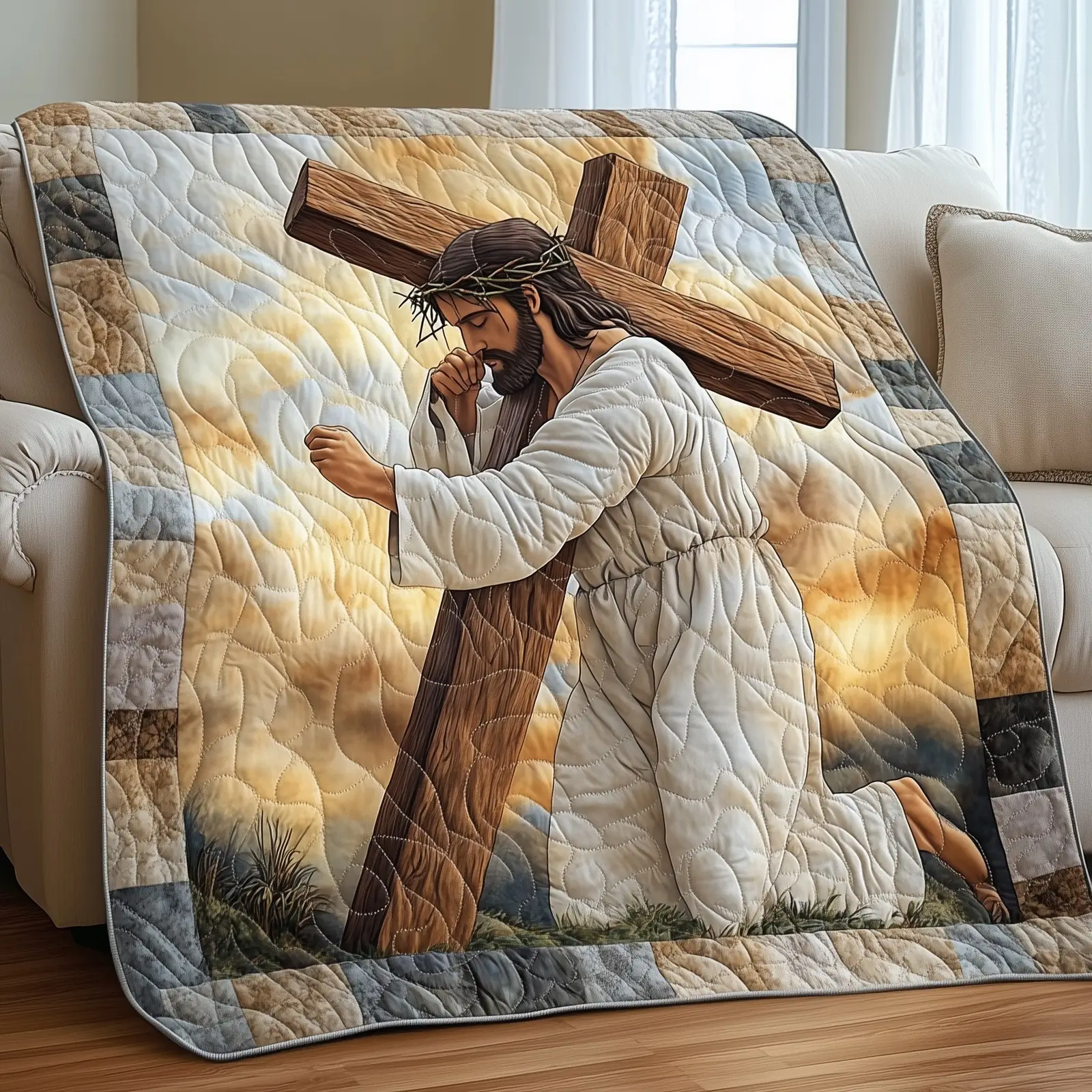 Jesus Quilted Blanket Autumn Inspired Bedroom Unique Gifts Ideas For Mother(1)