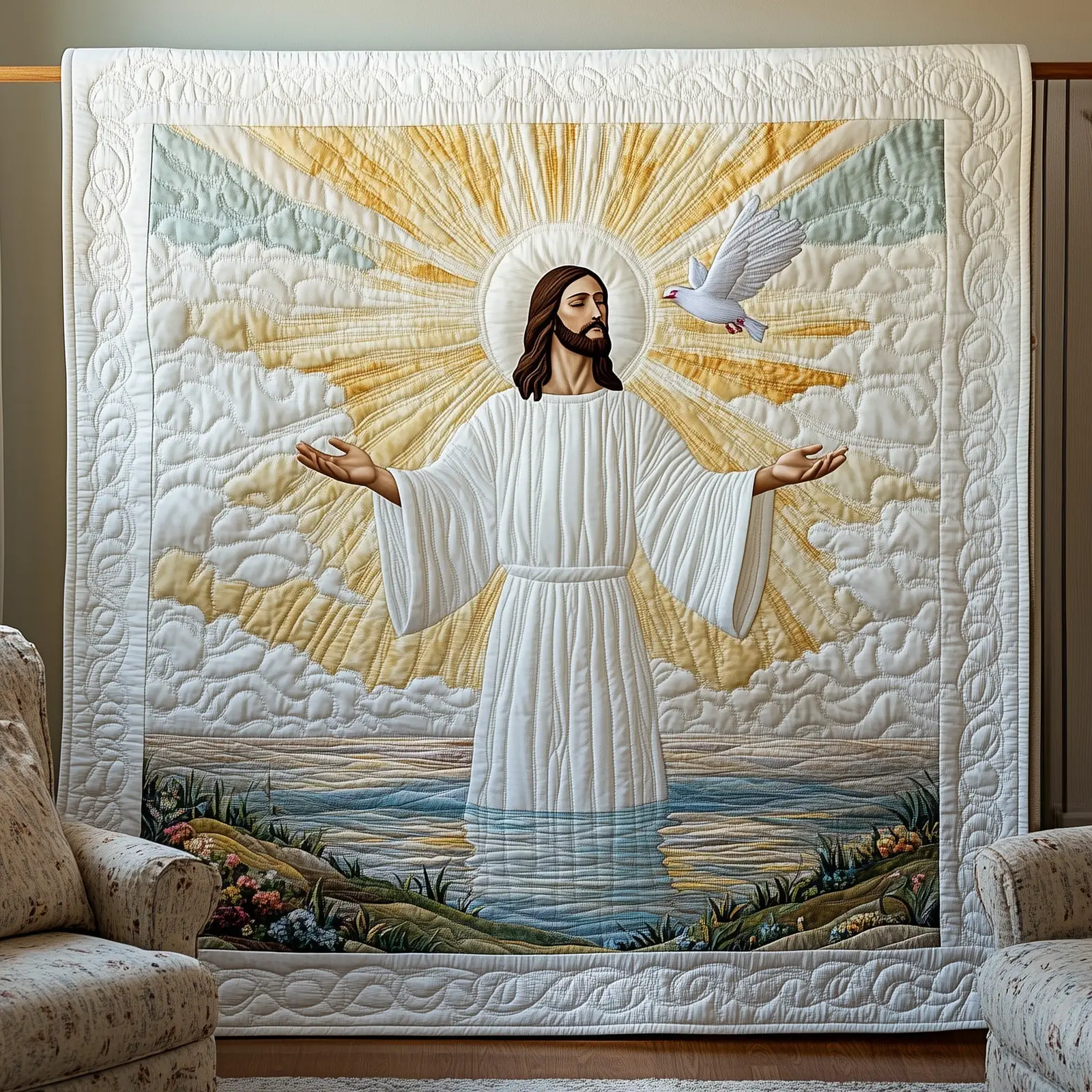 Jesus Quilted Blanket Autumn Inspired Bedroom Unique Gifts Ideas For Mother Jesus Quilted Blanket Autumn Inspired Bedroom Unique Gifts Ideas For Mother - Image 1