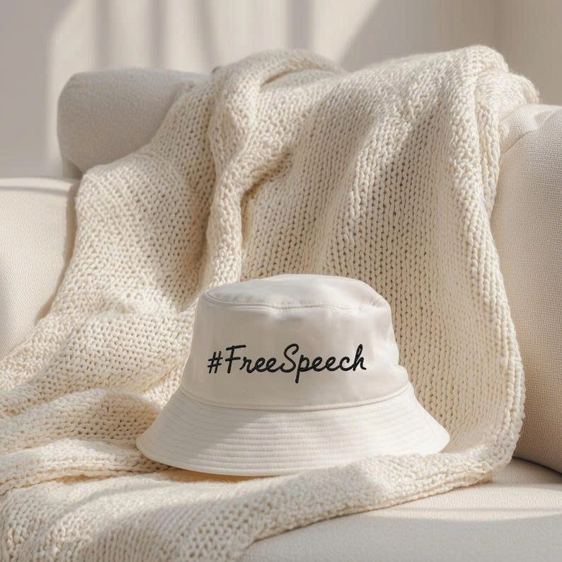 Jimmy Kimmel Bucket Hat Free Speech Trendy Hashtag Cap Political Presents For Women