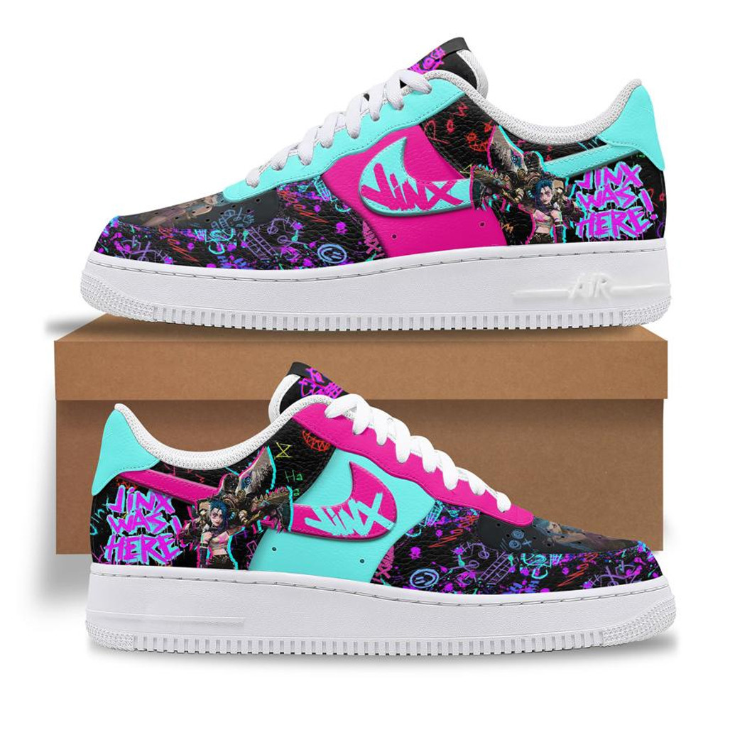 Jinx Was Here Air Force 1 Shoes Sneakers Jinx Was Here Air Force 1 Shoes Sneakers - Image 1