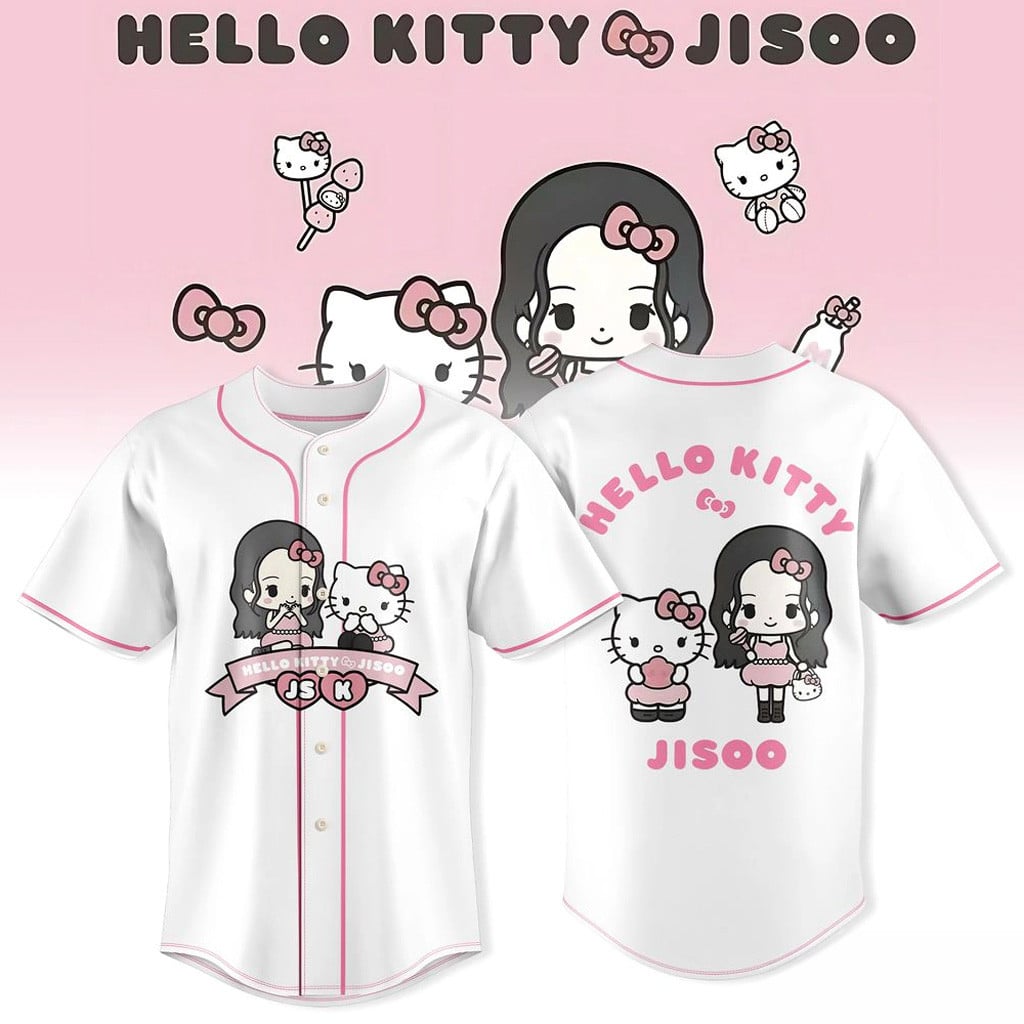 Jisoo x Hello Kitty 2026 Baseball Jersey Jisoo Merch Birthday Gift For Her