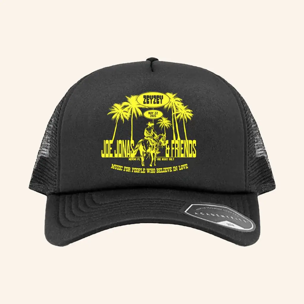 Joe Jonas Merch Miami Trucker Hat Best Gifts For Boyfriend -WearandDecor Joe Jonas Merch Miami Trucker Hat Best Gifts For Boyfriend -WearandDecor - Image 1
