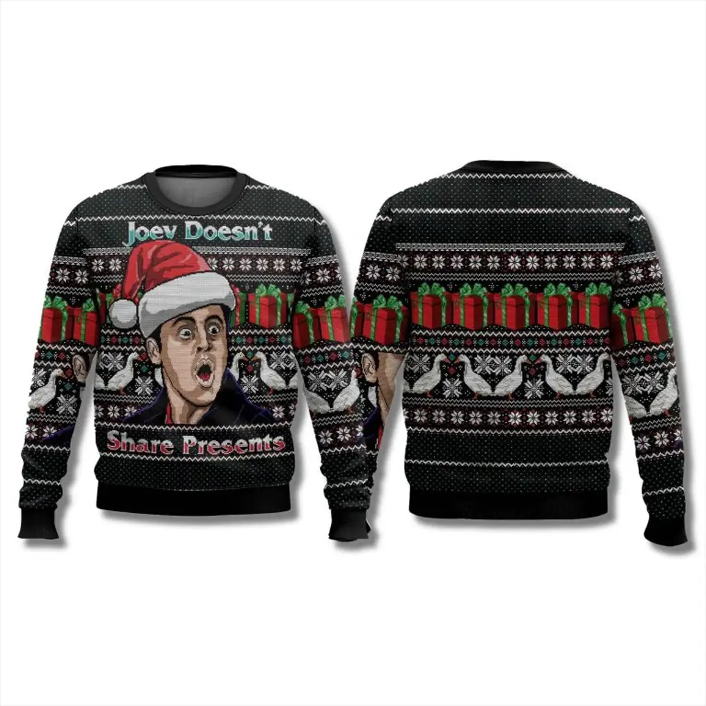 Joey Doesn�t Share Presents Friends Christmas Ugly Sweater Christmas Gifts For Him - WearandDecor