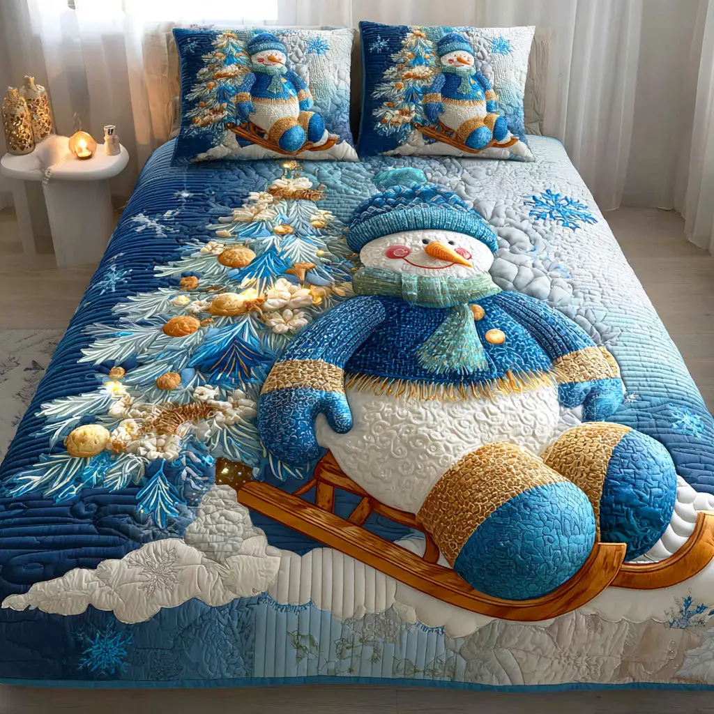 Jolly Frost Dream Quilted Bedding Set Comfortable Microfiber Bedding Set for Everyday Use