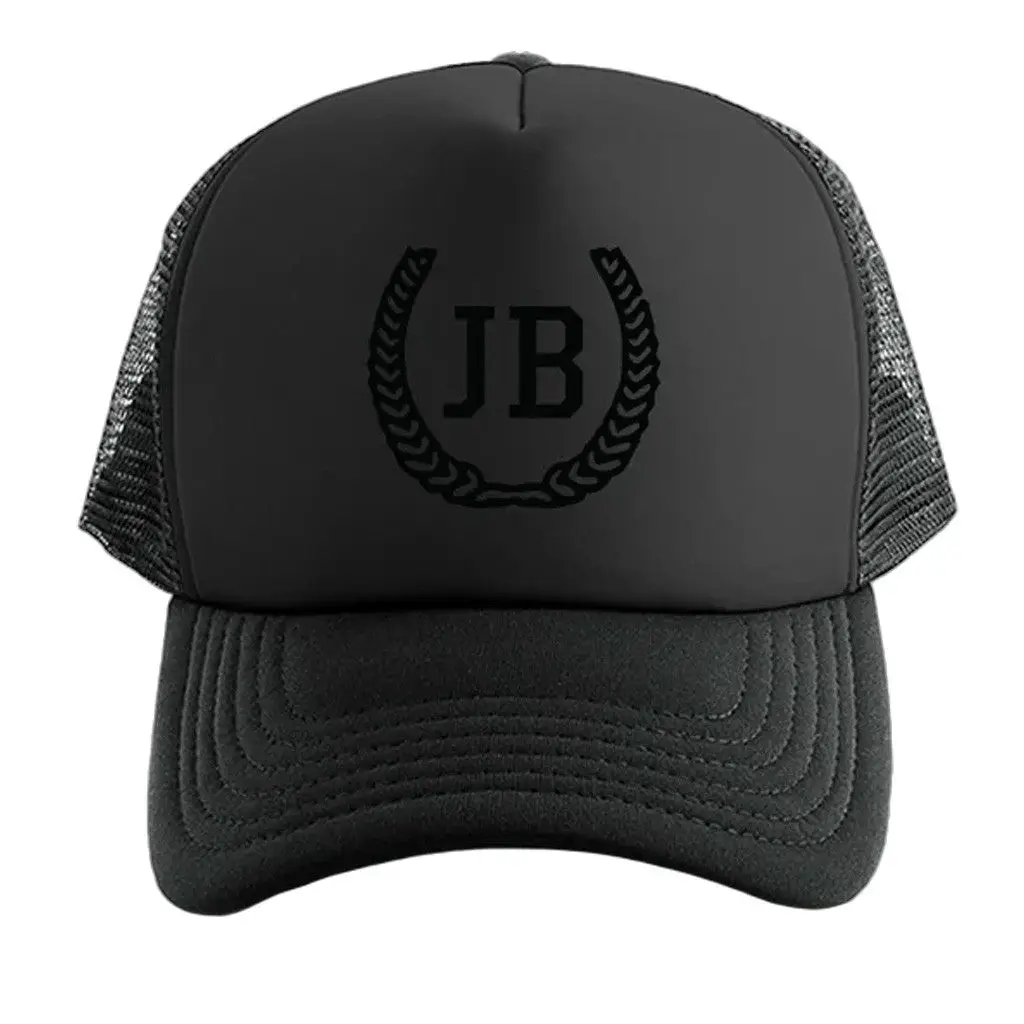 Jonas Brothers Merch JB Black Trucker Hat Present For Husband -WearandDecor