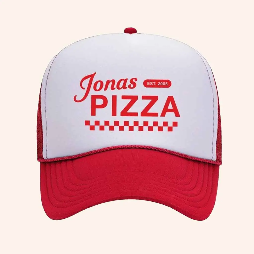 Jonas Brothers Merch Jonas Pizza Trucker Hat Best Christmas Gifts For Boyfriend -WearandDecor