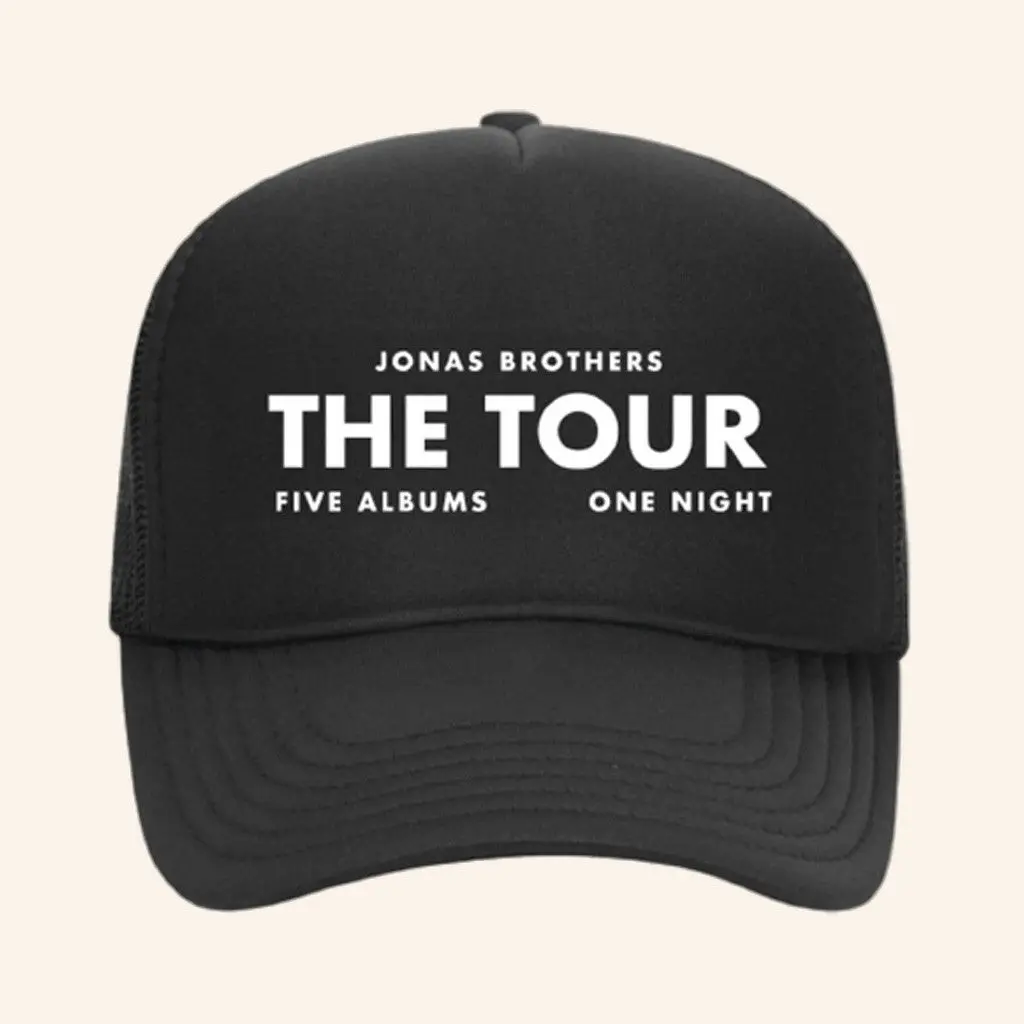 Jonas Brothers Tour Merch The Tour Trucker Hat Music Gift Ideas For Guys -WearandDecor Jonas Brothers Tour Merch The Tour Trucker Hat Music Gift Ideas For Guys -WearandDecor - Image 1