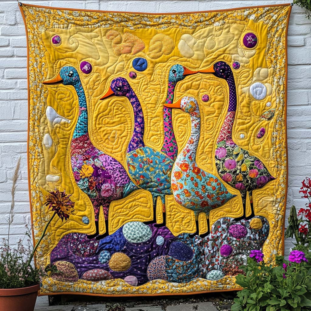 Joyful Duck Moments Quilted Blanket Cool Throw Blanket Christmas Ideas For Family Joyful Duck Moments Quilted Blanket Cool Throw Blanket Christmas Ideas For Family - Image 1