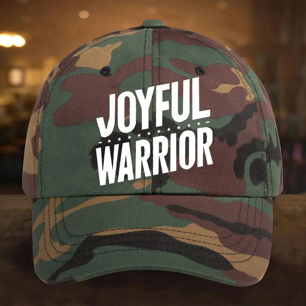 Joyful Warrior Camo Hat Kamala Harris Tim Walz Hat Cap Gifts For Men Dad