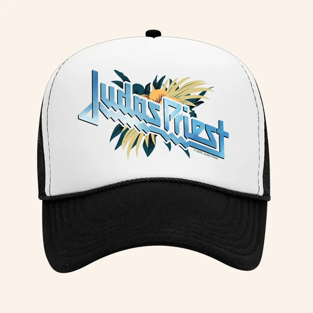 Judas Priest Merch British Steel Trucker Hat Unique Gifts For Music Lovers -WearandDecor