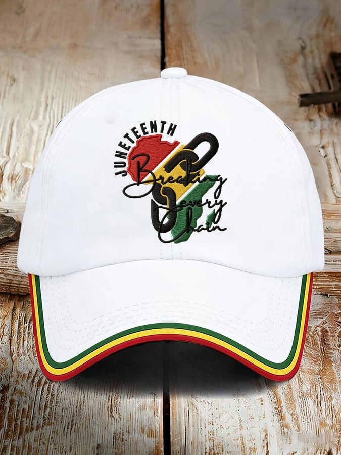 Juneteenth Breaking Every Chain Baseball Cap History Of Juneteenth Hat Gift For Men