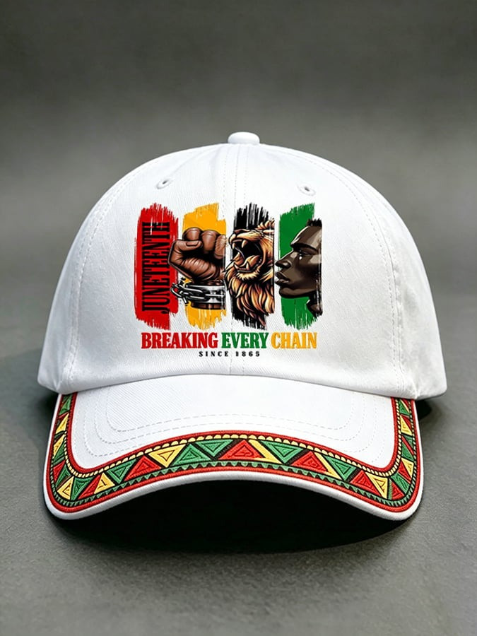 Juneteenth Celebration Baseball Cap Breaking Every Chain Since 1865 Cap Freedom Day Gifts