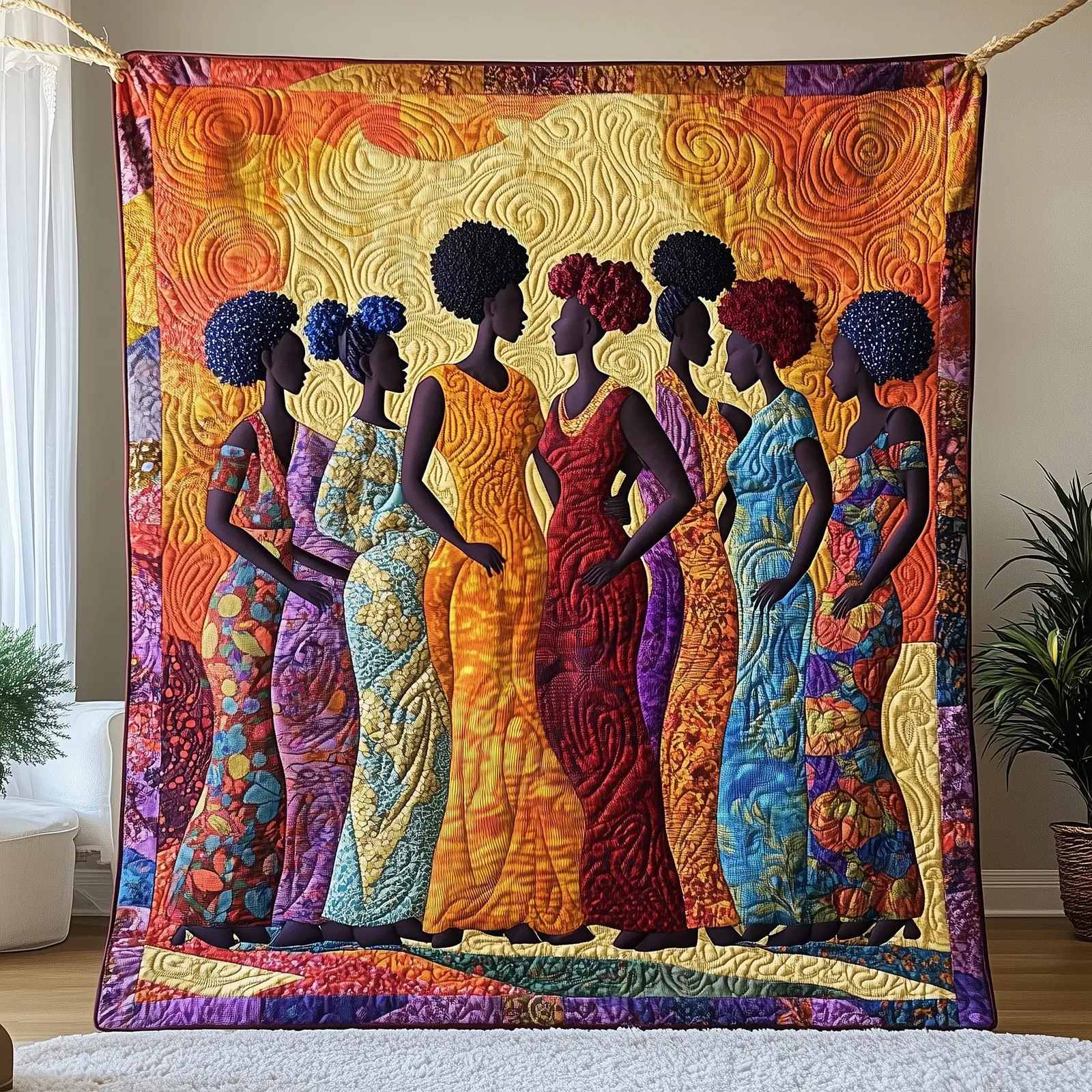 Juneteenth Queens Quilted Blanket Commemorative Freedom Blanket Melanin Black Women Gifts