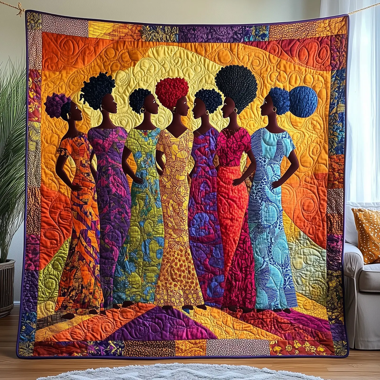 Juneteenth Queens Quilted Blanket Empowering African American Black Women Gifts For Her