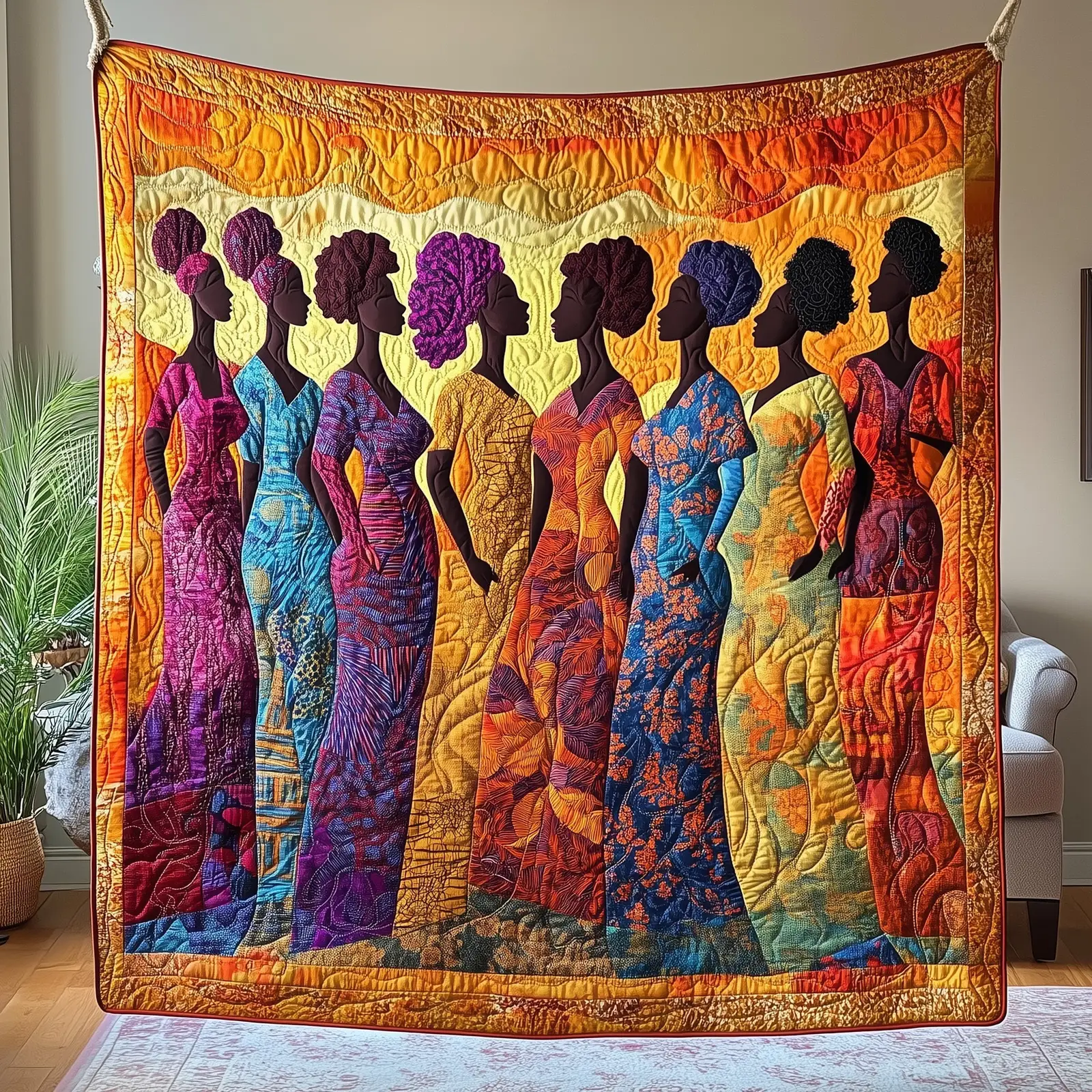 Juneteenth Queens Quilted Blanket Vibrant Heritage Design Melanin Black Women Gifts For Her