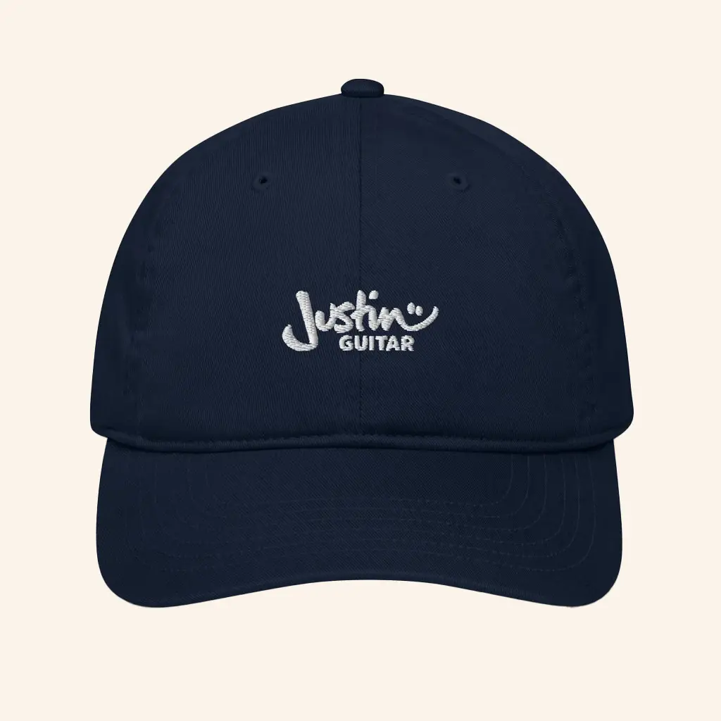 JustinGuitar Merch Embroidered JustinGuitar Logo Baseball Hat Christmas Present Ideas For Son -WearandDecor