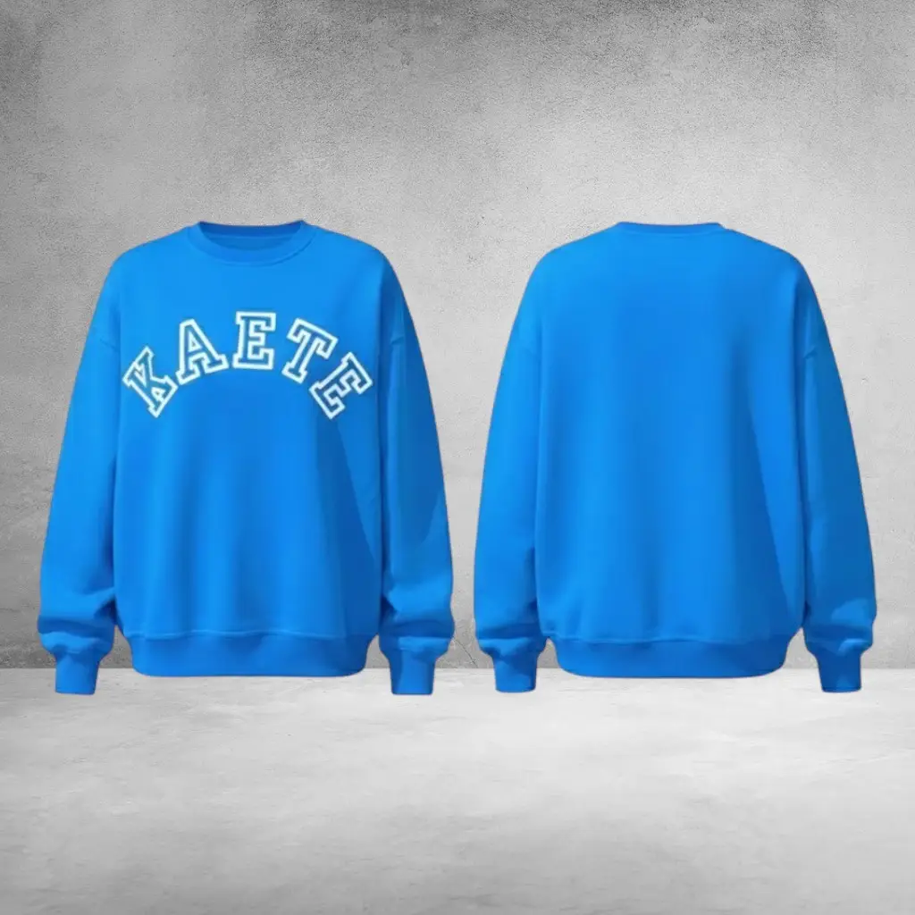 Kaete Sweatshirt Lake Blue Varsity Crewneck Aesthetic Kaete Merch Apparel Best Gifts
