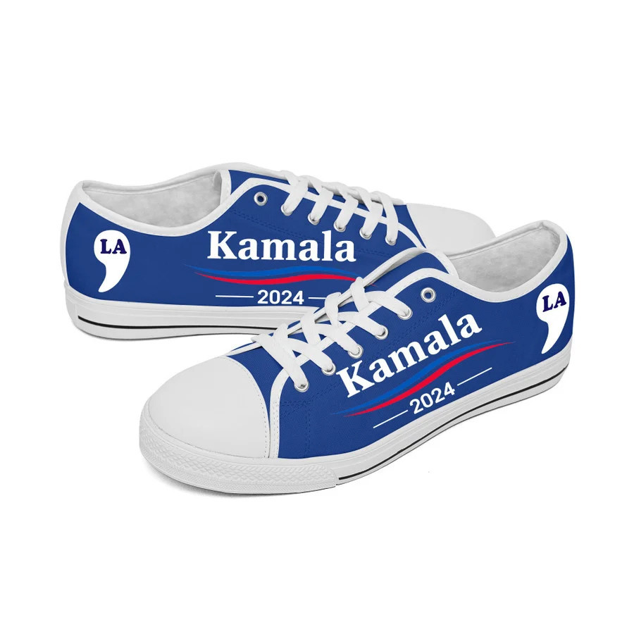 Kamala Harris 2024 Low Top Shoes Comma La Shoes Gifts For Democrat Supporters