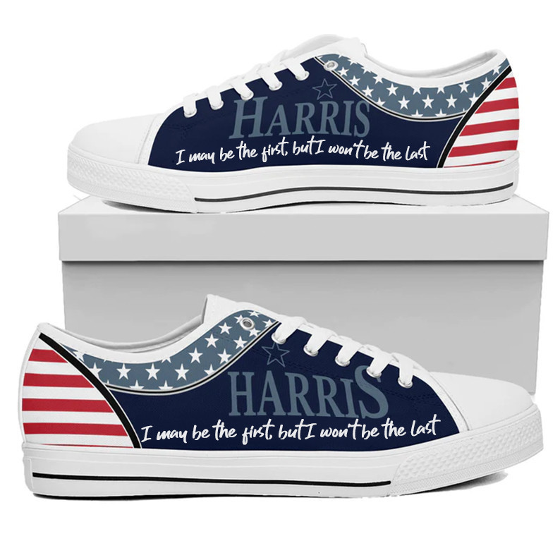Kamala Harris 2024 Low Top Shoes The First But Not The Last Vote Harris 2024 Shoes Kamala Harris 2024 Low Top Shoes The First But Not The Last Vote Harris 2024 Shoes - Image 1
