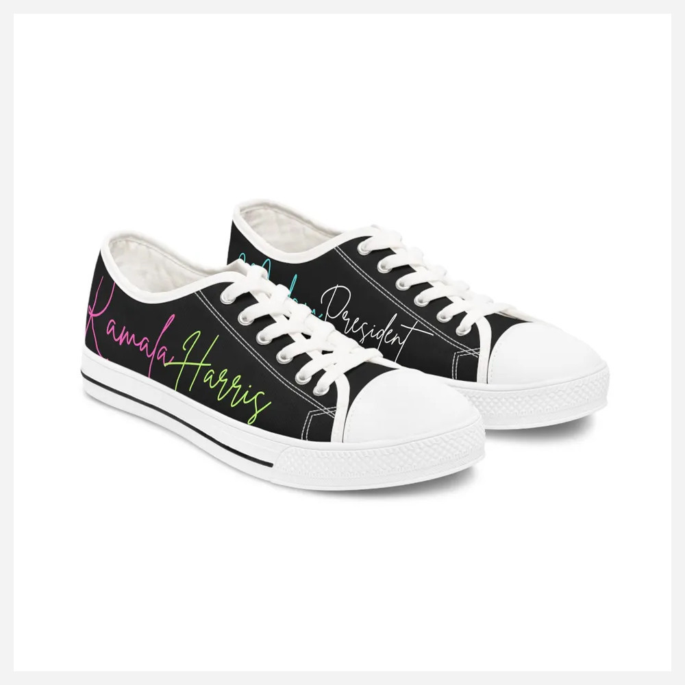 Kamala Harris 2024 Low Top Shoes Vote For Harris Walz Patriot Shoes Gifts For Him Her
