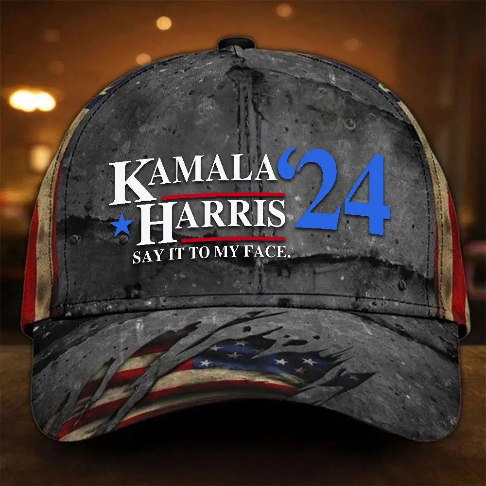 Kamala Harris 24 Say It To My Face Hat Harris For President Old Vintage Hat Gifts For Dad