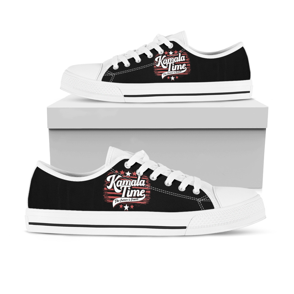 Kamala Harris Future Is Female 2024 Low Top Shoes Kamala Harris Time Shoes Gifts For Voters