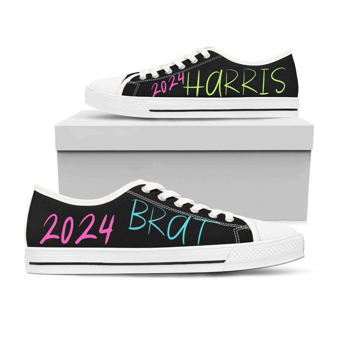 Kamala Harris Shoes For Women Brat Chucks Kamala Low Top Sneakers Gifts For Him Her