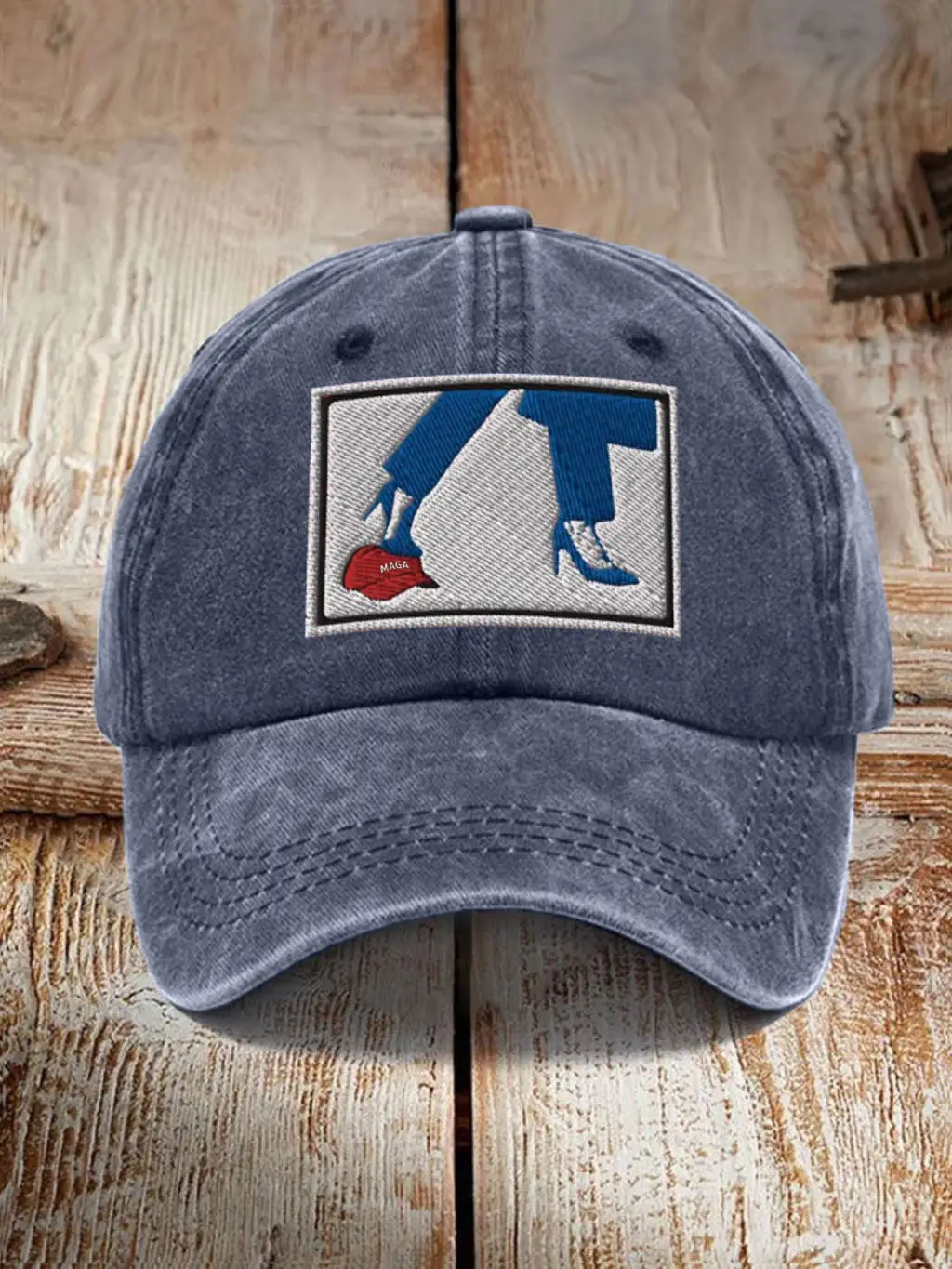 Kamala Harris Step On Red Hat Embroidered No MAGA Kamala Harris 2024 Hat Anti-Trump Merchandise