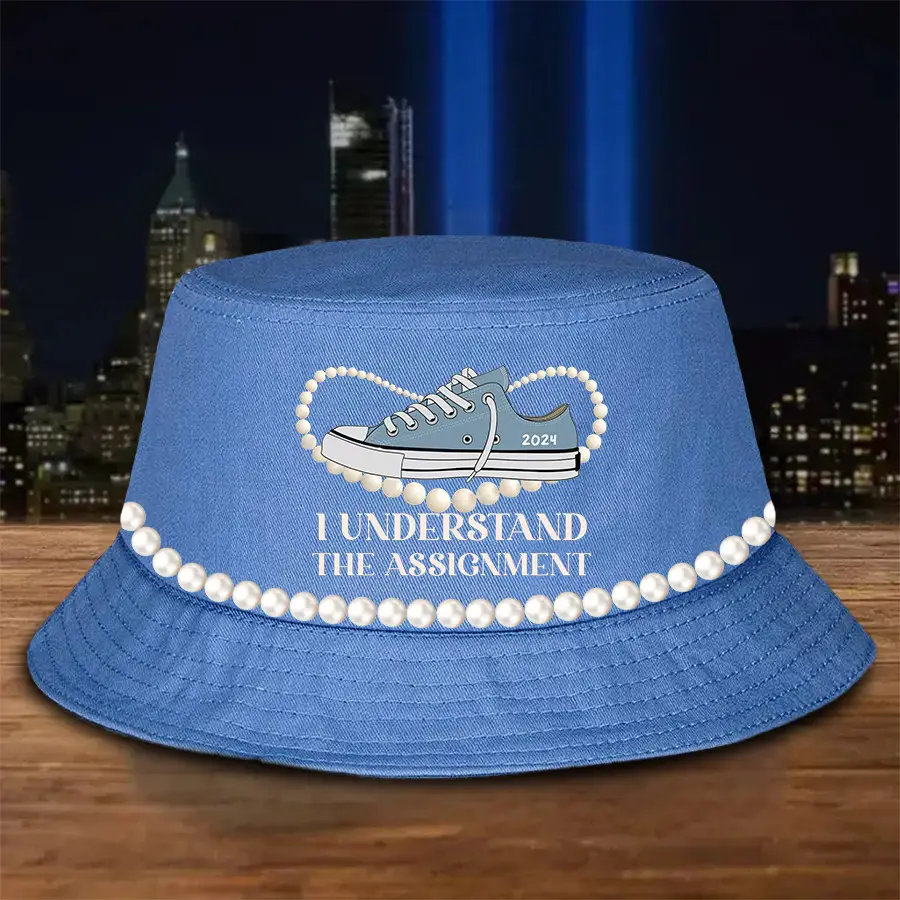 Kamala I Understand The Assigment Bucket Hat Chuck And Pearls Harris Walz Bucket Hat