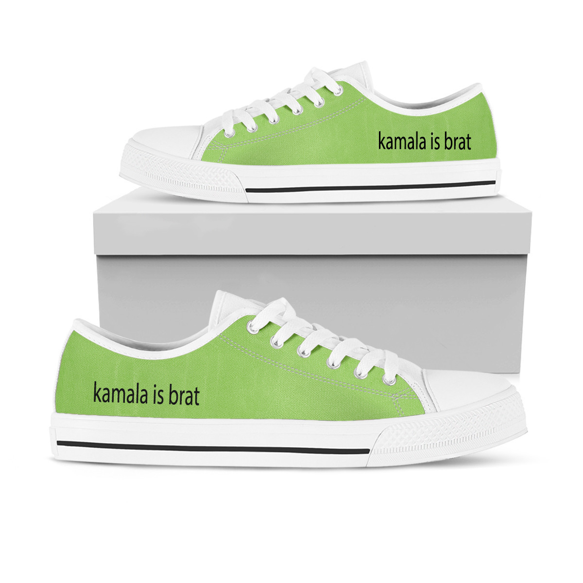 Kamala Is Brat Low Top Shoes Kamala Harris And Coconuts Sneakers Gifts For Harris Supporters