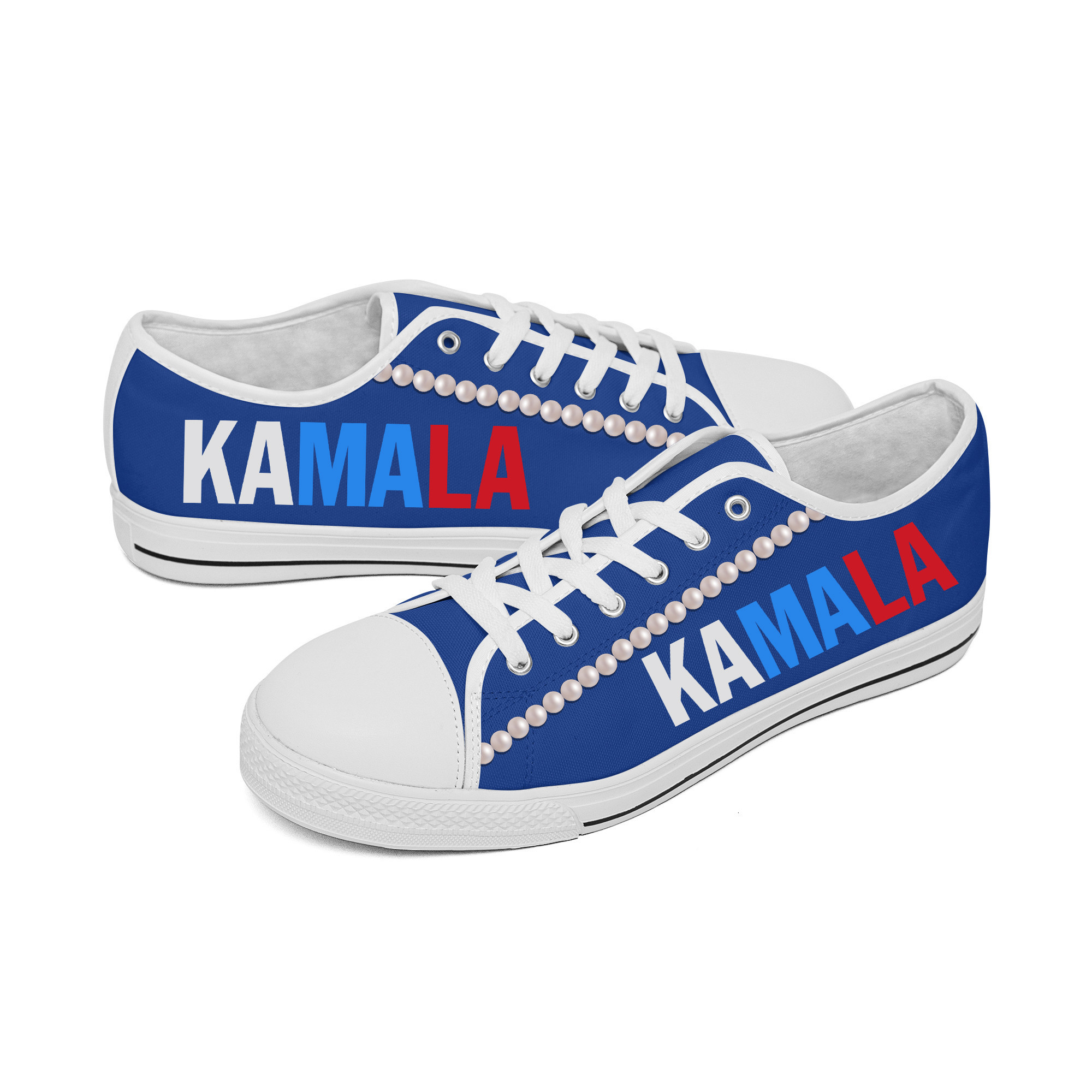 Kamala Low Top Shoes Chucks And Pearls Shoes Gifts For Kamala Voters
